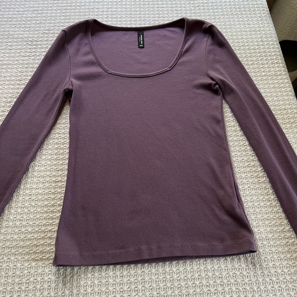 American Giant Stretch Luxe Rib Long sleeve Square neck women’s size XS